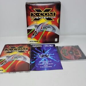 Microprose X COM Interceptor PC CD ROM Game Windows 95 Big Box New Open Box